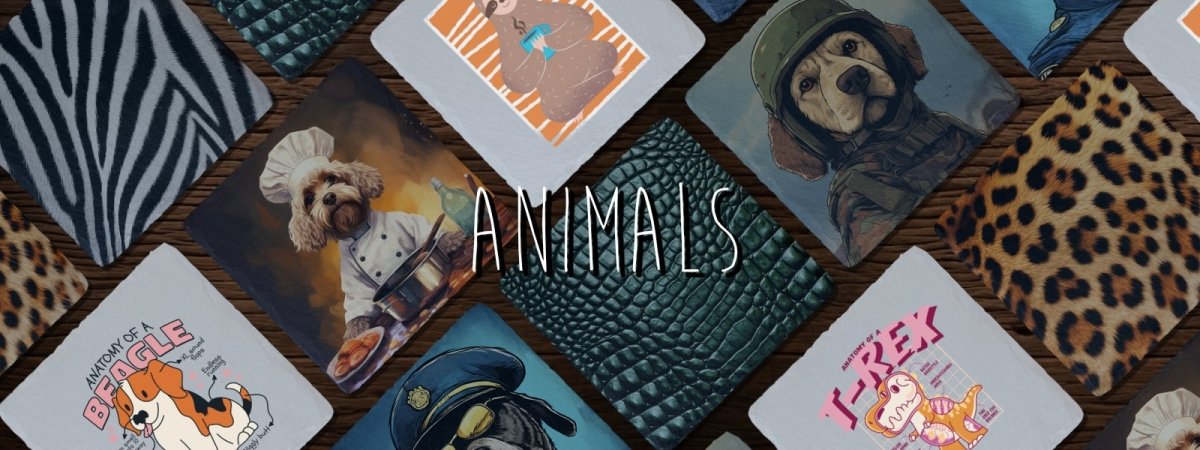 Animals Slate Coasters - GameOn.games