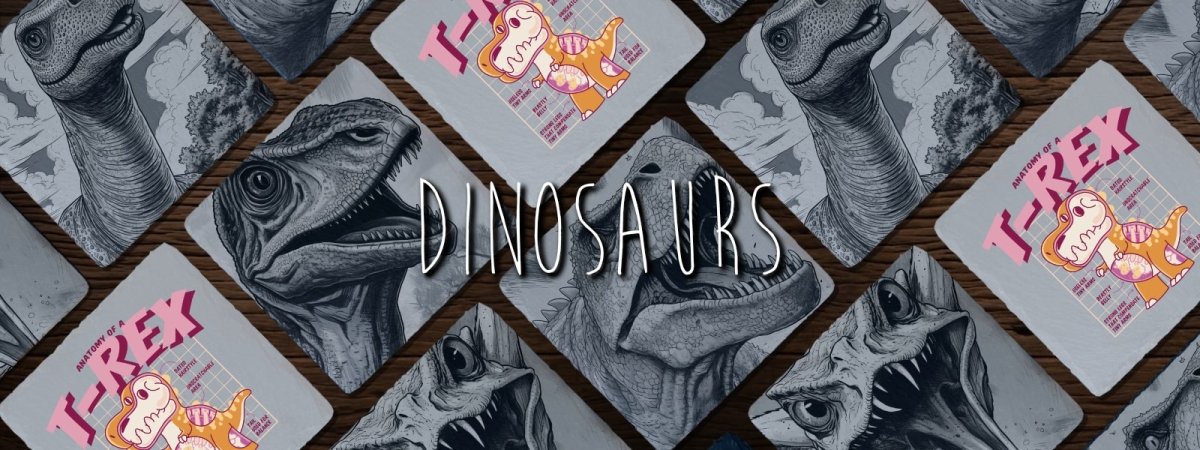 Dinosaur Slate Coasters - GameOn.games
