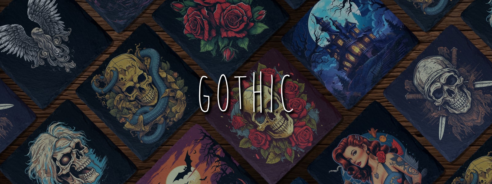 Halloween & Gothic Slate Coasters - GameOn.games