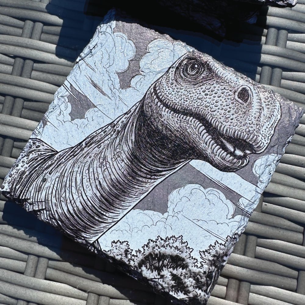 Dinosaur Slate Coasters - Diplodocus - GameOn.games