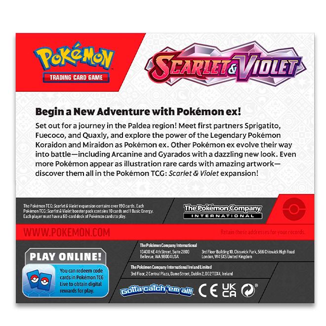 Pokémon Trading Card Game - Scarlet & Violet Booster Box - GameOn.games