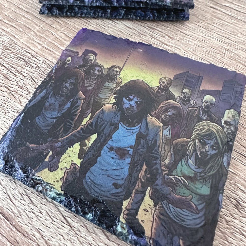 Zombie Hordes Slate Coaster - Zombie Horde #3 - GameOn.games