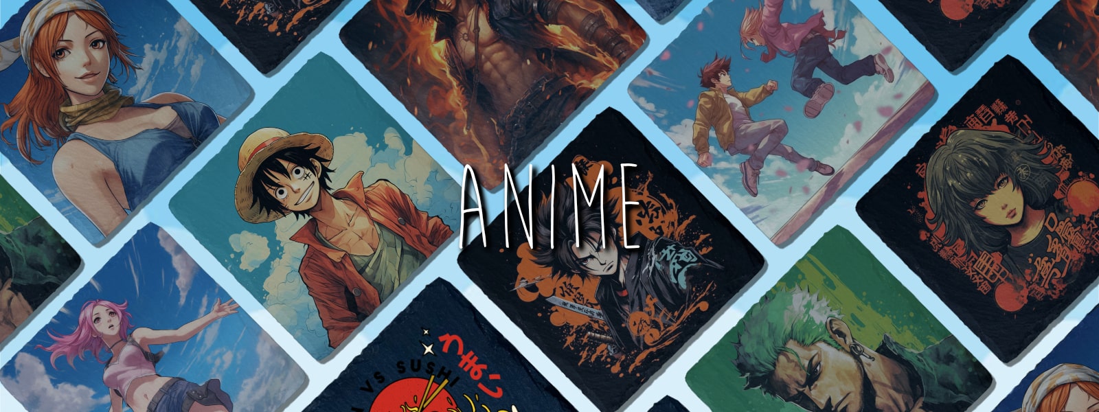 Anime & Japanese Slate Coasters - GameOn.games