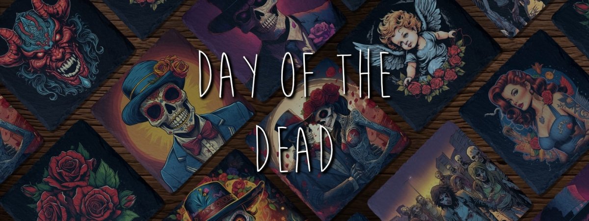 Day of the Dead Slate Coasters - GameOn.games