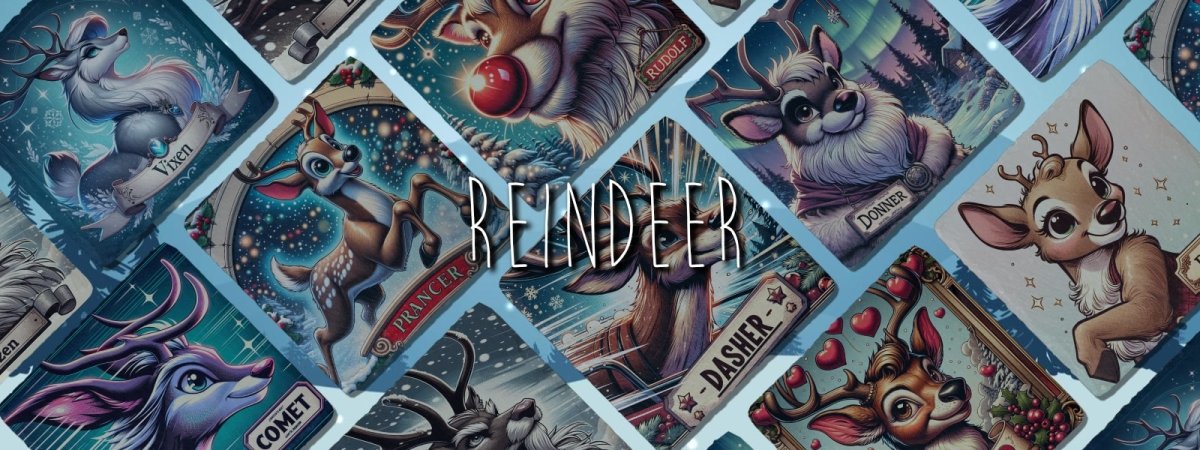 Reindeer Slate Coasters - GameOn.games