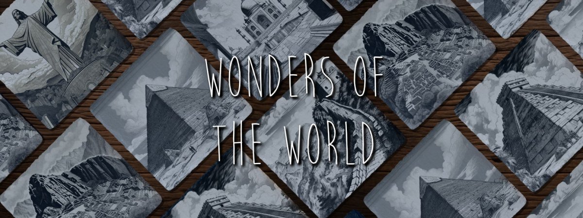 Wonders of the World Slate Coasters - GameOn.games