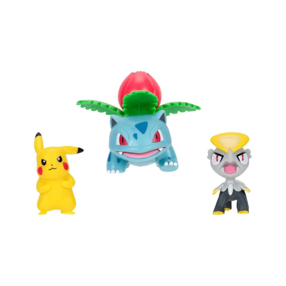 Pokémon 3 - pack Battle Figure - Jangmo - o, Ivysaur & Pikachu - GameOn.games