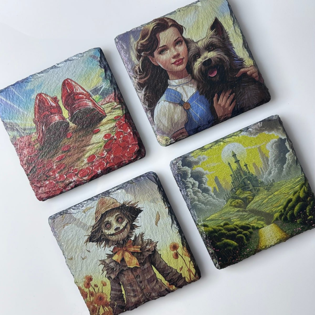 The Wizard of Oz Slate Coasters - Set of 4 - GameOn.games