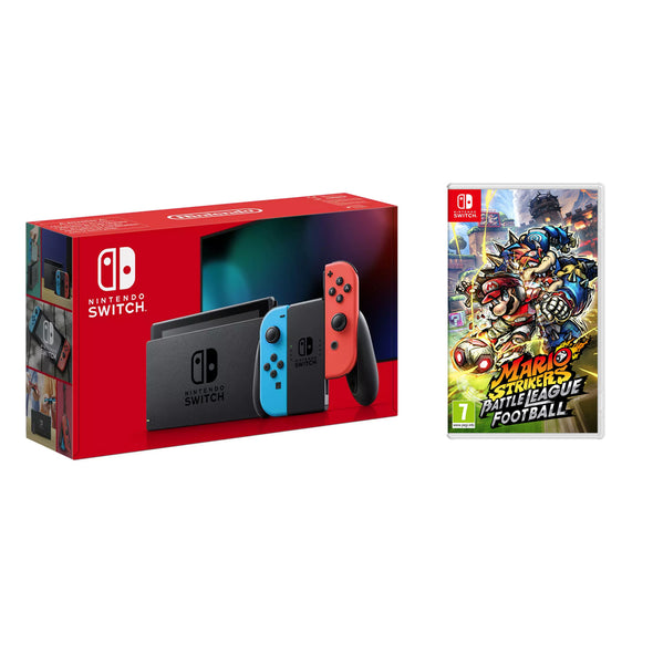 Nintendo Switch (Neon) + Mario Strikers : Battle League Football