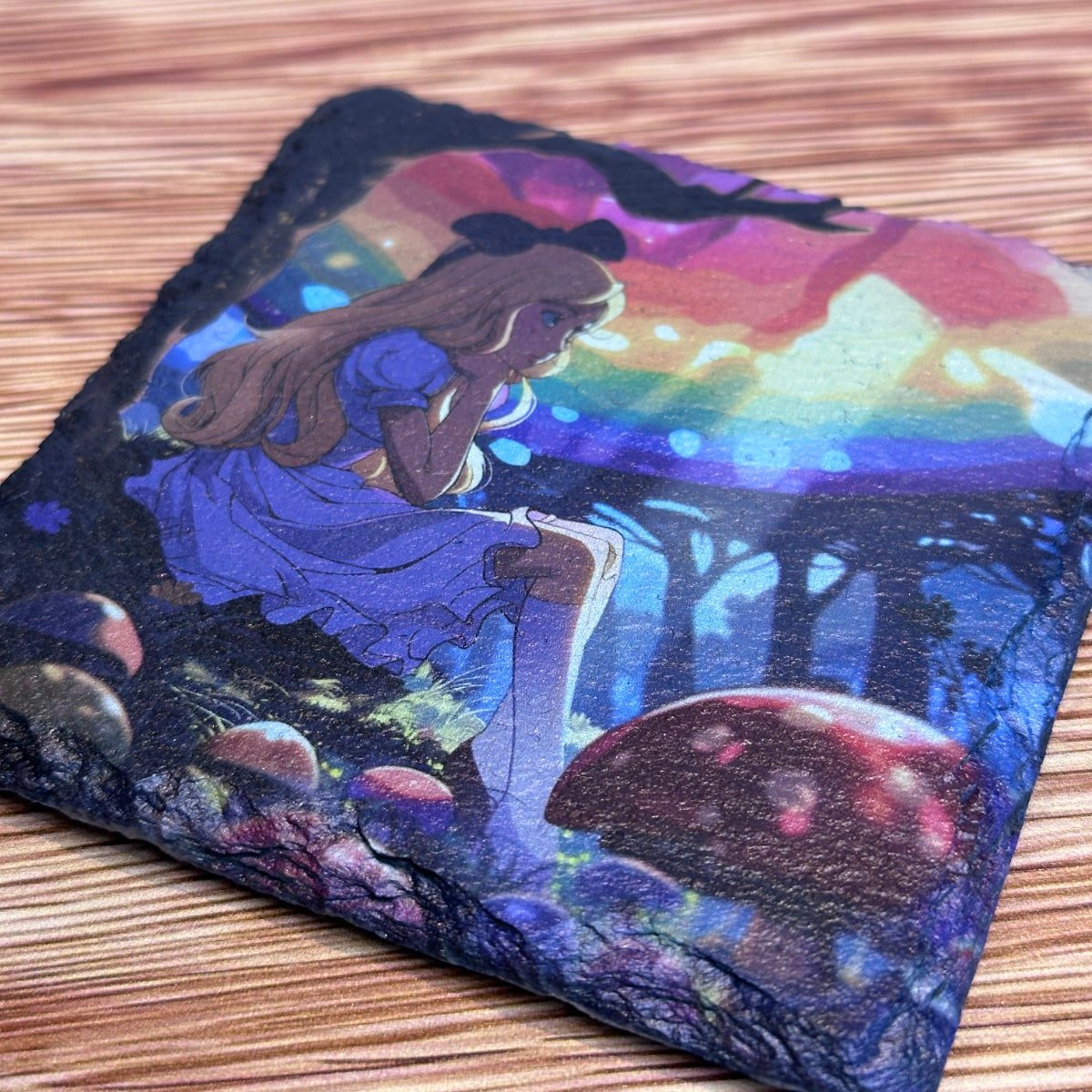 Alice in Wonderland Anime Style Slate Coaster - Alice - GameOn.games