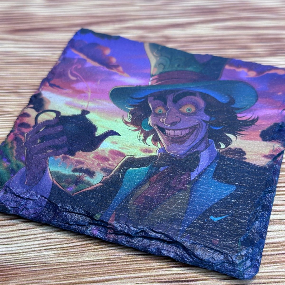 Alice in Wonderland Anime Style Slate Coaster - Mad Hatter - GameOn.games