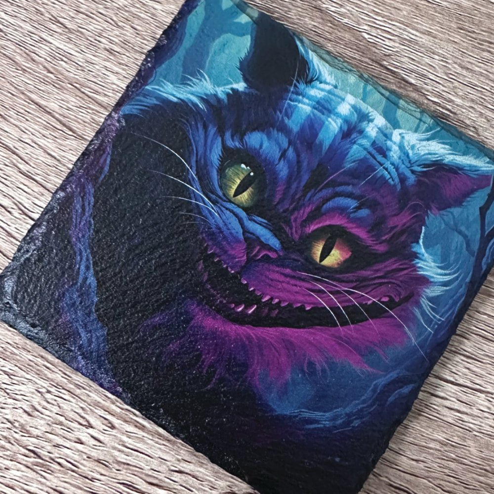 Alice in Wonderland Slate Coasters - Cheshire Cat - GameOn.games