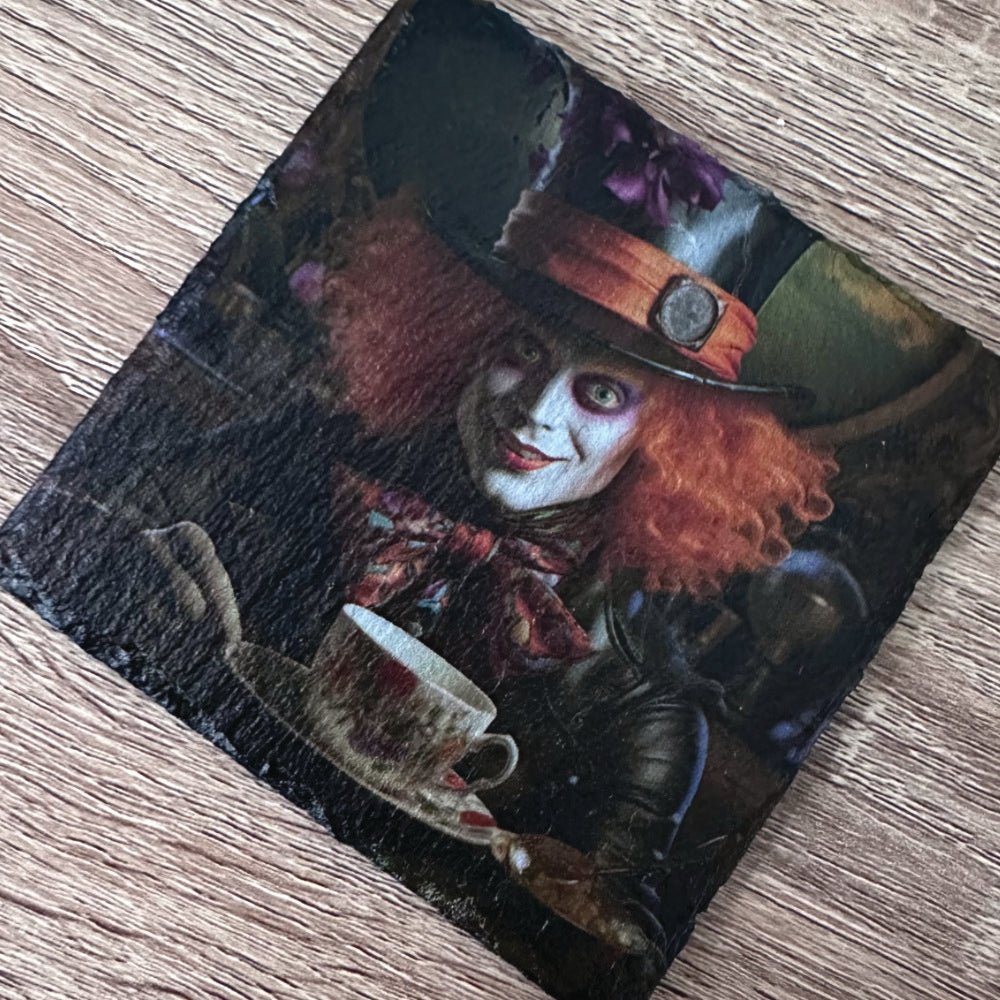 Alice in Wonderland Slate Coasters - The Mad Hatter - GameOn.games