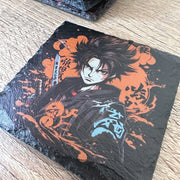 Anime Style Slate Coasters - Anime Boy #2 - GameOn.games