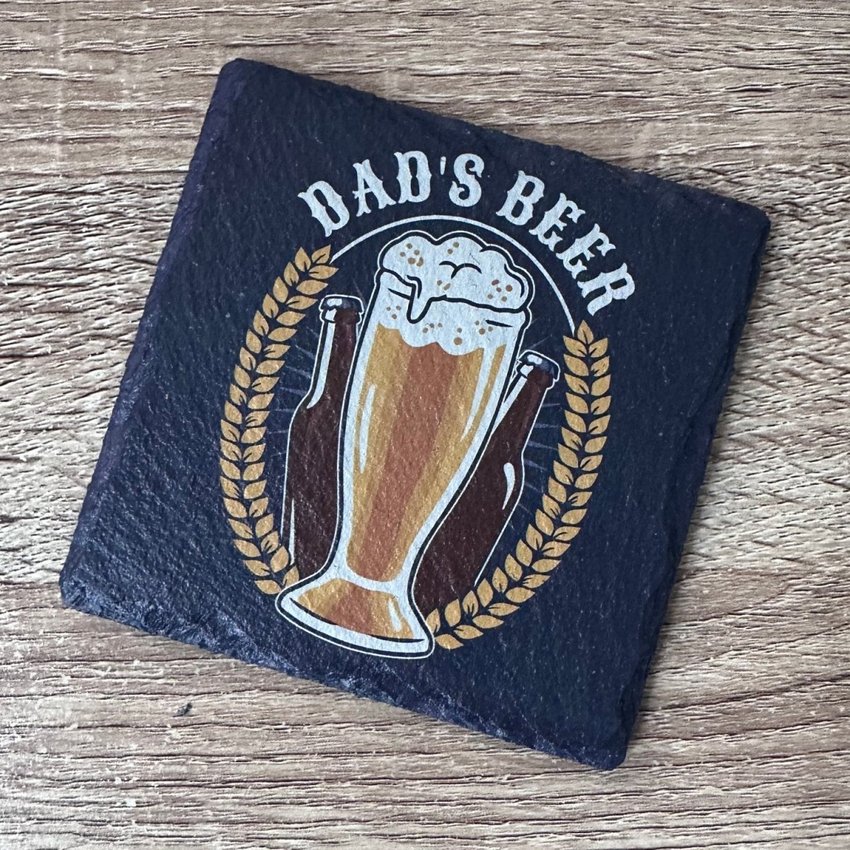 Beer Slate Coasters - Dad's Beer - GameOn.games