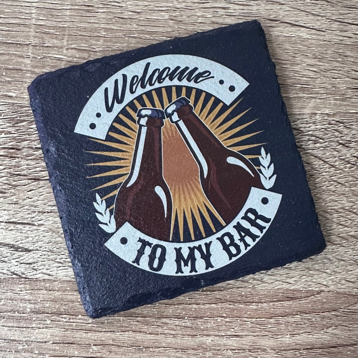 Beer Slate Coasters - Welcome To My Bar - GameOn.games