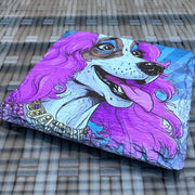 Dogs with Jobs Slate Coasters - Drag Queen Dog - GameOn.games