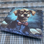 Dogs with Jobs Slate Coasters - Teacher Dog #2 - GameOn.games