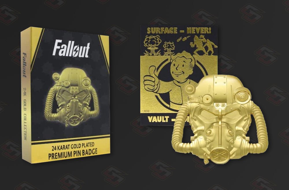 Fallout 24K - Gold Plated XL Premium Pin Badge - GameOn.games