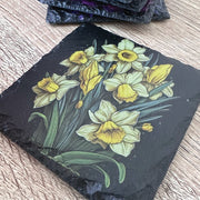 Flowers Slate Coasters - Daffodil - GameOn.games
