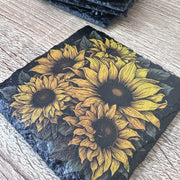 Flowers Slate Coasters - Sunflower - GameOn.games