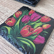 Flowers Slate Coasters - Tulip - GameOn.games