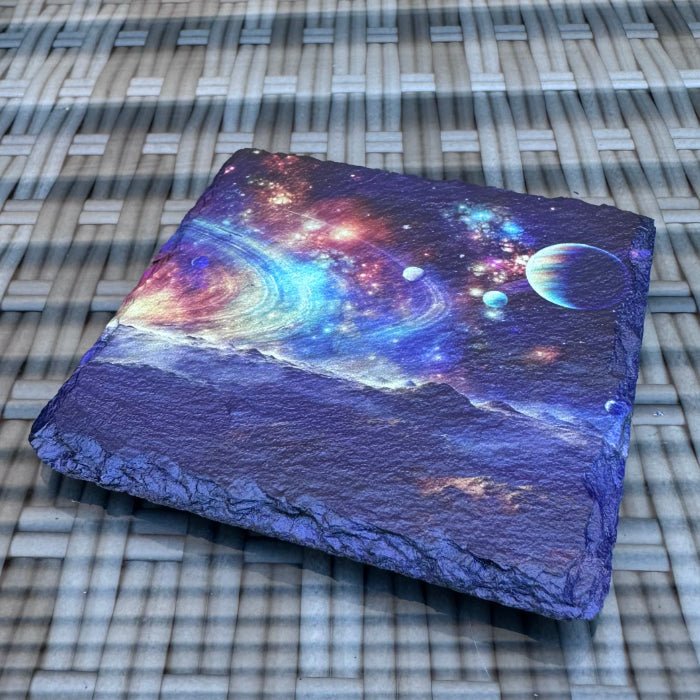 Galaxy Slate Coasters - Planets and Galaxy - GameOn.games