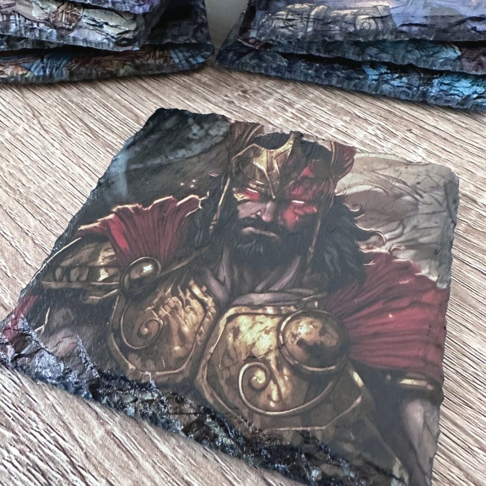 Greek Gods Slate Coasters - Ares - GameOn.games