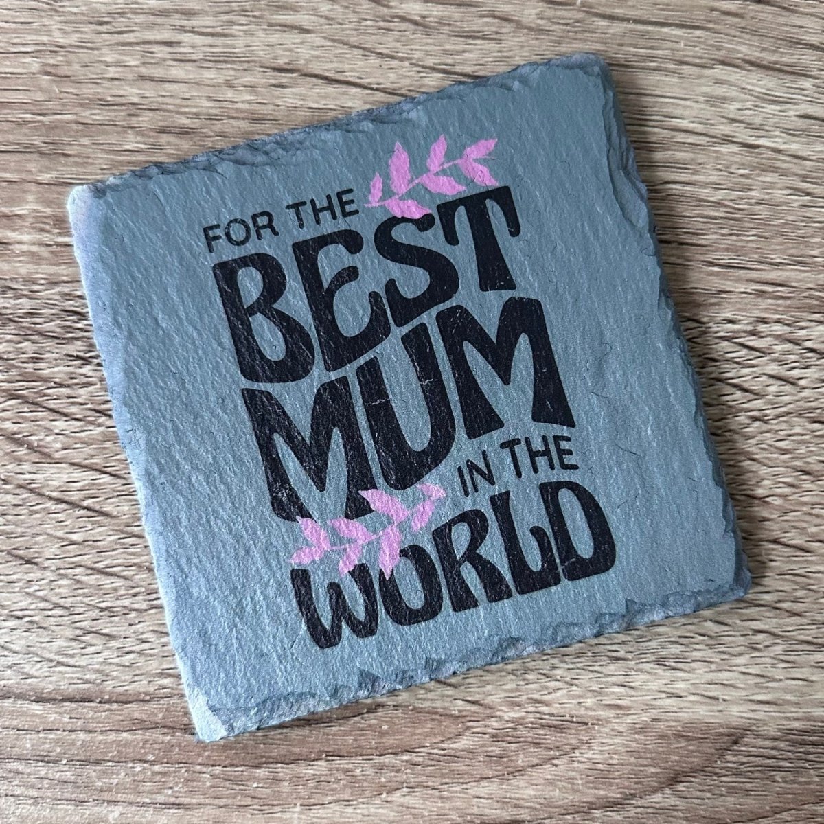 Mothers Day Slate Coasters - Best Mum In The World - GameOn.games