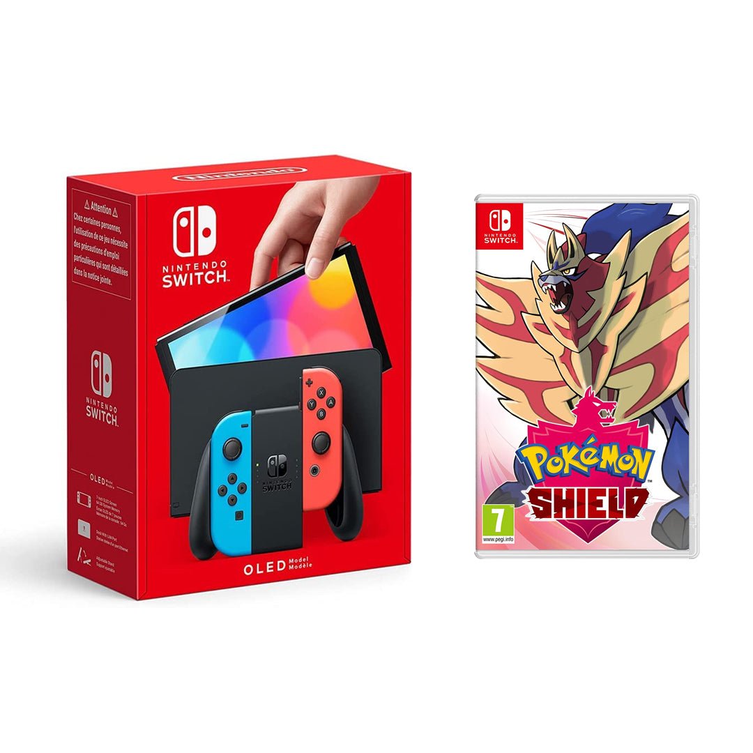 Nintendo Switch (OLED Model) Neon + Pokémon Shield - GameOn.games