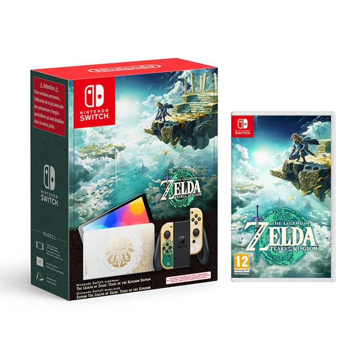 Nintendo Switch OLED - Zelda: Tears of the Kingdom Limited Edition + The Legend of Zelda: Tears of the Kingdom - GameOn.games