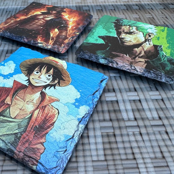 One Piece Slate Coasters - Monkey D. Luffy - GameOn.games