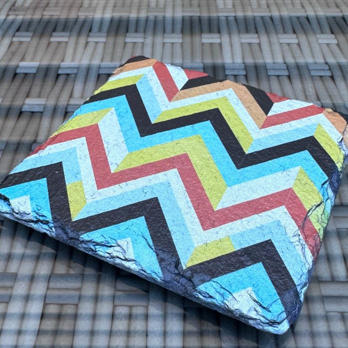 Pattern Slate Coasters - Chevron #3 - GameOn.games