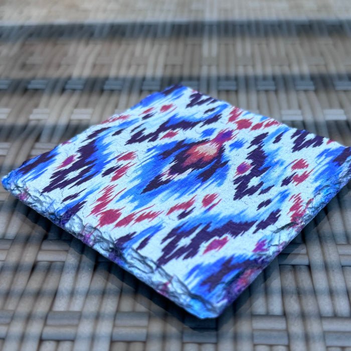 Pattern Slate Coasters - Ikat #1 - GameOn.games