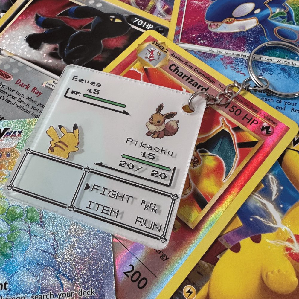 Pokémon 3D Battle Scene Keyring - Pikachu vs Eevee - GameOn.games