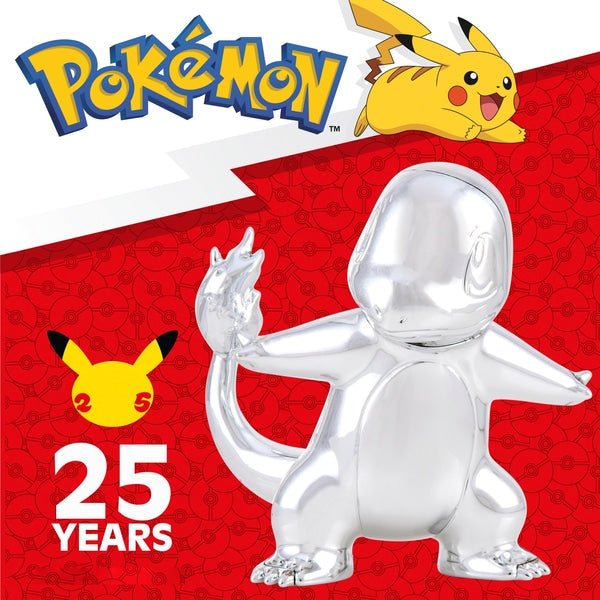 Pokémon 8cm Silver Charmander Figure - 25th Celebration - GameOn.games