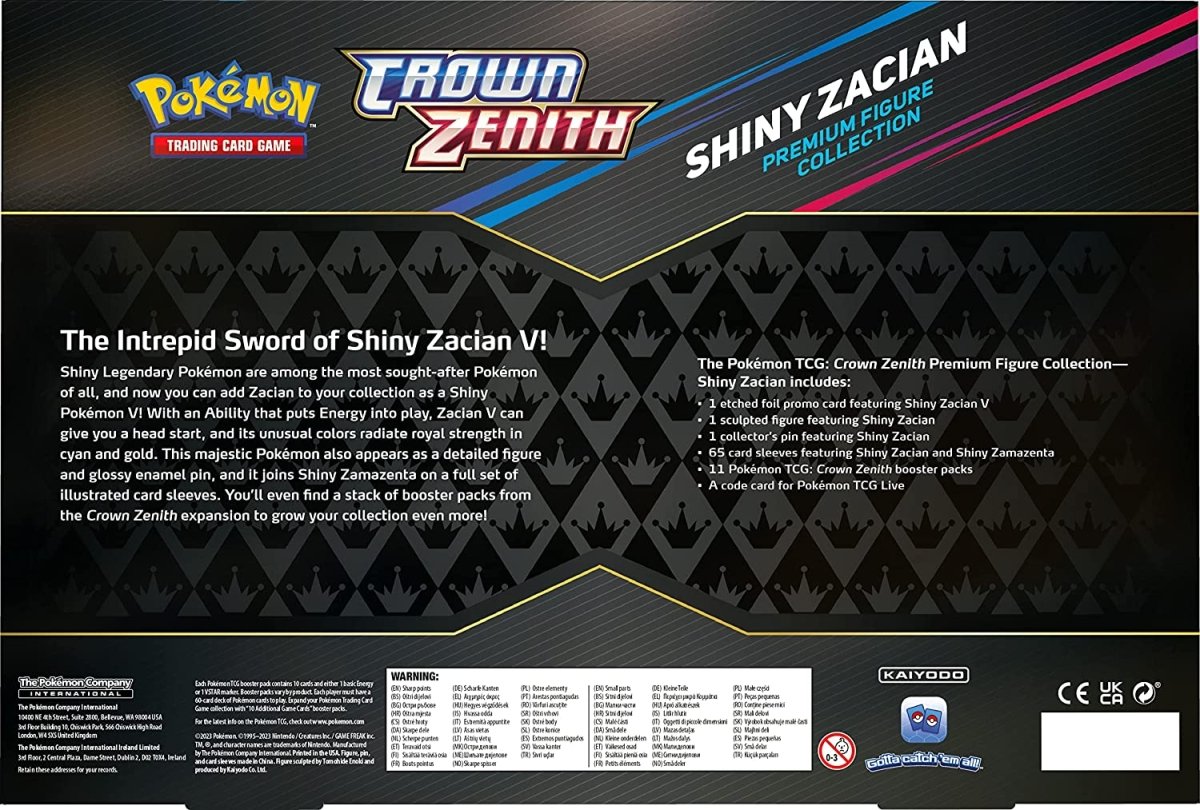 Pokémon TCG: Crown Zenith - Shiny Zacian Premium Figure Collection - GameOn.games