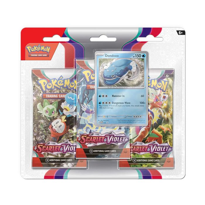 Pokémon TCG: Scarlet & Violet 3-Pack Booster Display – Dondozo - GameOn.games