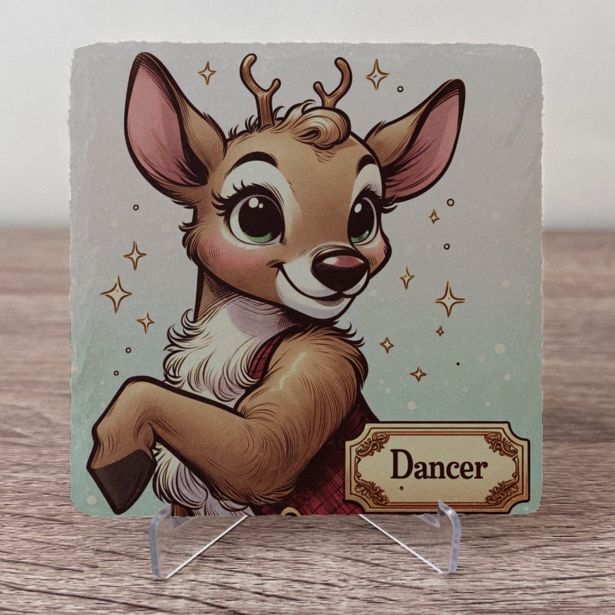 Reindeer Slate Coasters - Dancer - GameOn.games