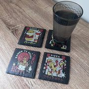 Retro Japanese Food Slate Coasters - Bubble Tea - GameOn.games