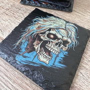 Skull Slate Coasters - Mullet Skull - GameOn.games