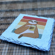 Sloth Slate Coasters - Beer Sloth - GameOn.games