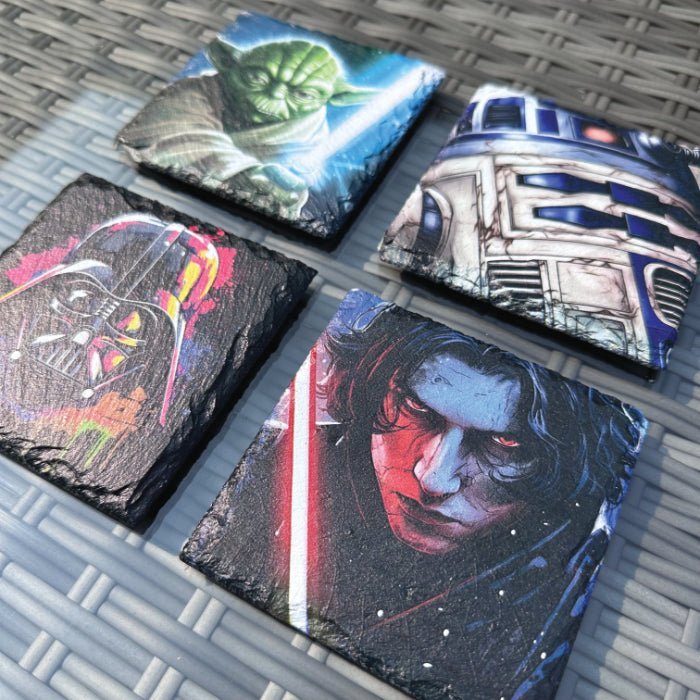 Star Wars Slate Coasters - Darth Vader (Spray Paint) - GameOn.games