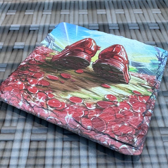 The Wizard of Oz Slate Coasters - Ruby Slippers - GameOn.games