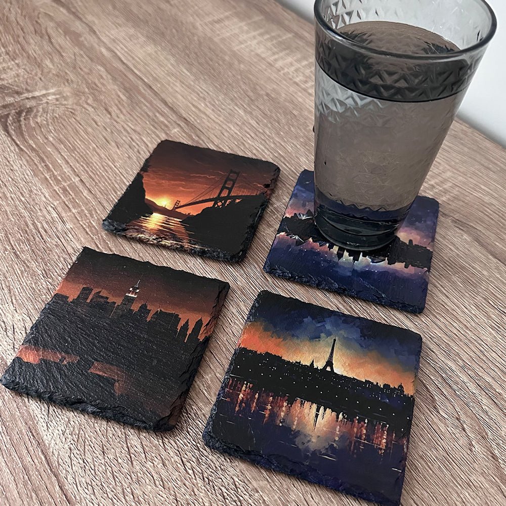 Worldwide City Slate Coasters - Paris - GameOn.games