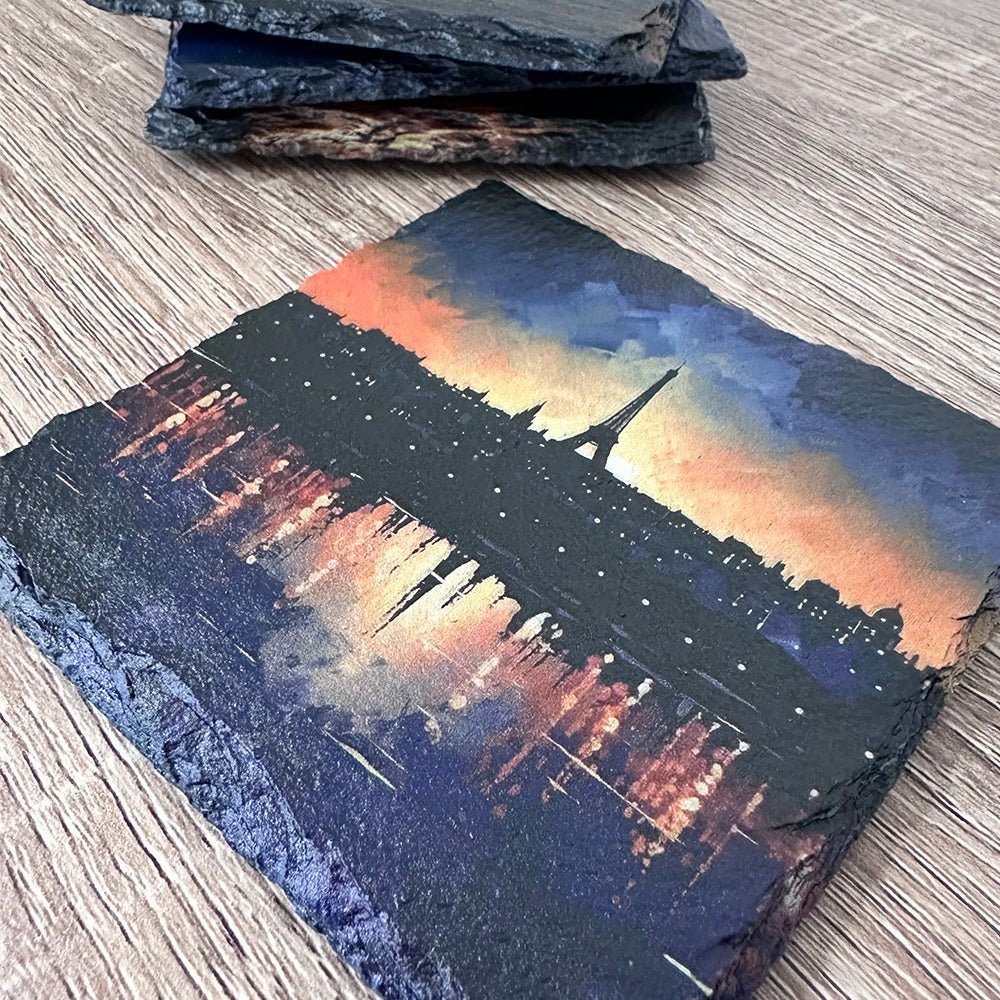 Worldwide City Slate Coasters - Paris - GameOn.games