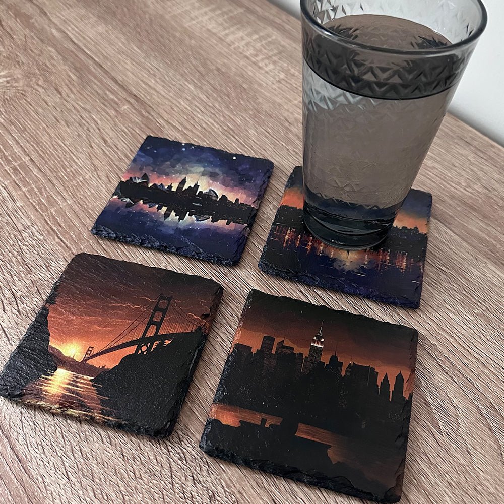 Worldwide City Slate Coasters - San Francisco - GameOn.games