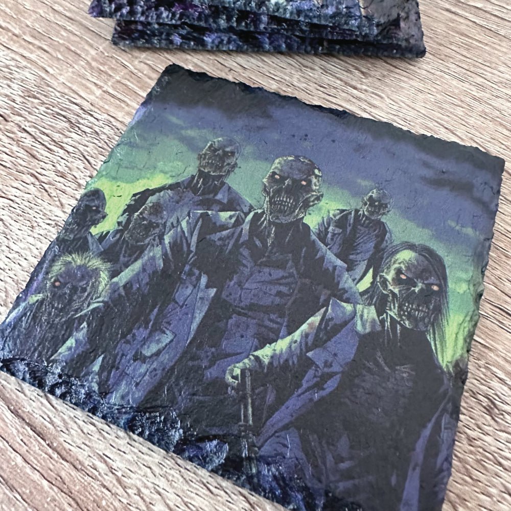 Zombie Hordes Slate Coaster - Zombie Horde #2 - GameOn.games