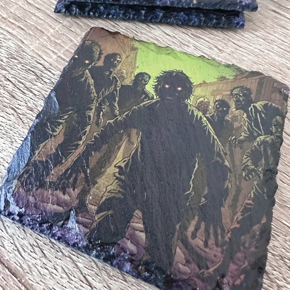 Zombie Hordes Slate Coaster - Zombie Horde #4 - GameOn.games